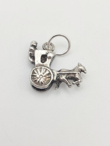Vintage 925 Sterling Silver Carriage Charm CA18-67