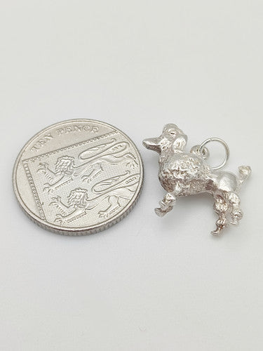 Vintage 925 Sterling Silver Poodle Charm CA18-66