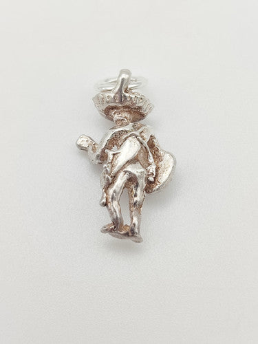 Vintage 925 Sterling Silver Mariachi Charm CA18-58