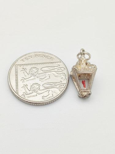 Vintage 925 Sterling Silver Lantern Charm CA14-25
