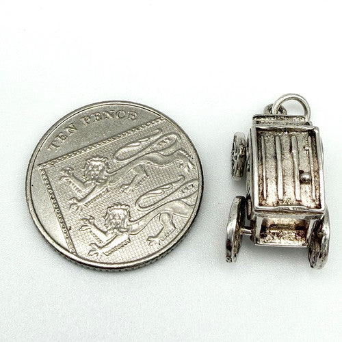 Vintage 925 Sterling Silver CHIM Carriage Charm CA26-41