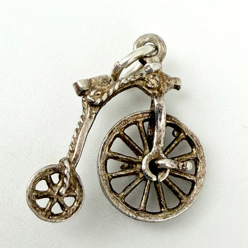 Vintage 925 Sterling Silver Penny Farthing Charm CA28-18