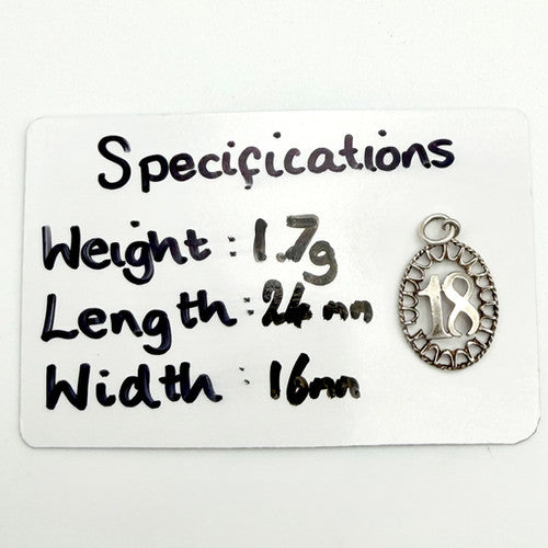 Vintage 925 Sterling Silver 18 Charm CA28-30