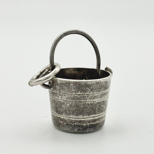 Vintage 925 Sterling Silver Bucket Charm CA20-74