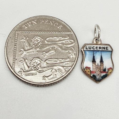 Vintage 800 Silver Lucerne Travel Charm CA25-28