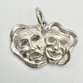 Vintage 925 Sterling Silver Tragedy Mask Charm CA22-65