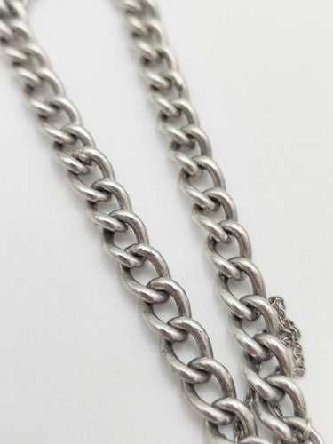 Vintage 925 Sterling Silver Curb Bracelet Bracelets-43