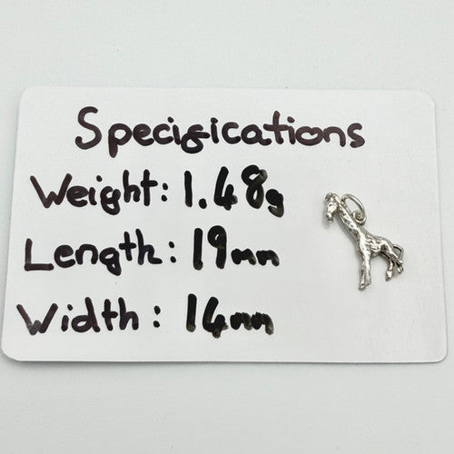 Vintage 925 Sterling Silver Giraffe Charm CA22-39