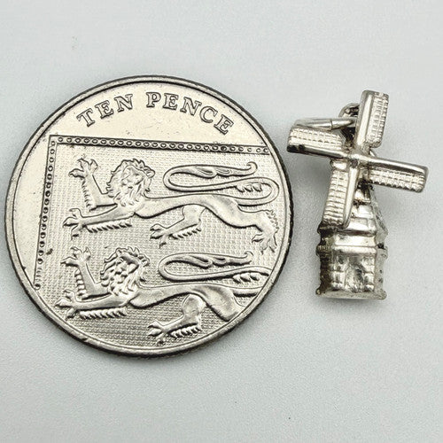 Vintage 925 Sterling Silver Windmill Charm CA22-6
