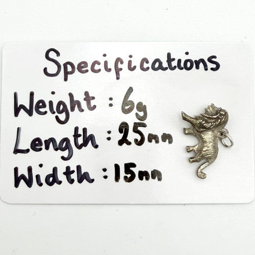 Vintage 925 Sterling Silver Lion Charm CA28-16