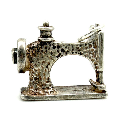 Vintage 925 Sterling Silver Sewing Machine Charm CA27-24