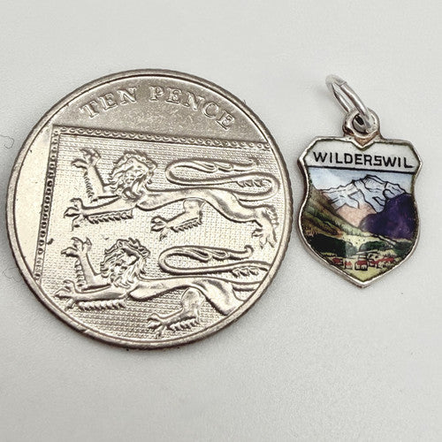 Vintage 800 Silver Wilderswil Travel Charm CA25-24