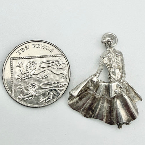 Vintage 925 Sterling Silver Large Matador Charm CA23-37