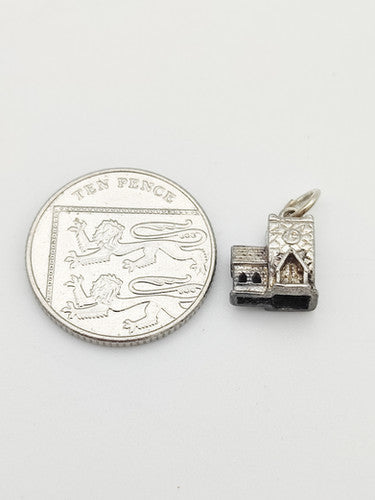 Vintage 925 Sterling Silver Church Charm CA13-106