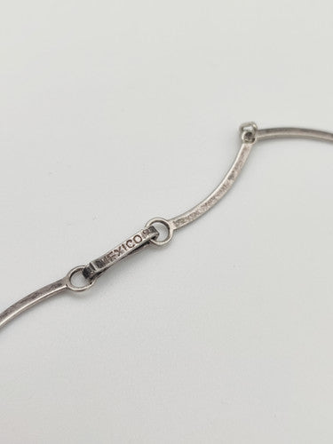 Vintage 925 Sterling Silver Aztec Style Necklace PAT55