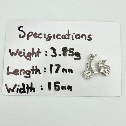 Vintage 925 Sterling Silver Scooter Charm CA24-14