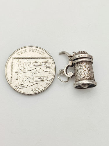 Vintage 925 Sterling Silver Tankard Charm CA15-8