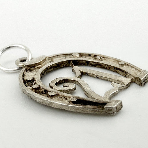 Vintage 925 Sterling Silver Lucky 21 Horseshoe Charm CA29-18
