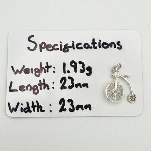 Vintage 925 Sterling Silver Nuvo Penny-Farthing Charm CA22-78
