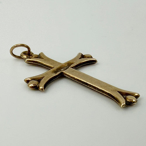 Vintage 9ct Yellow Gold Cross Pendant PG23