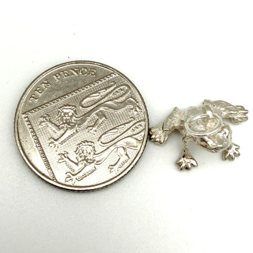 Vintage 925 Sterling Silver Frog Charm CA27-12