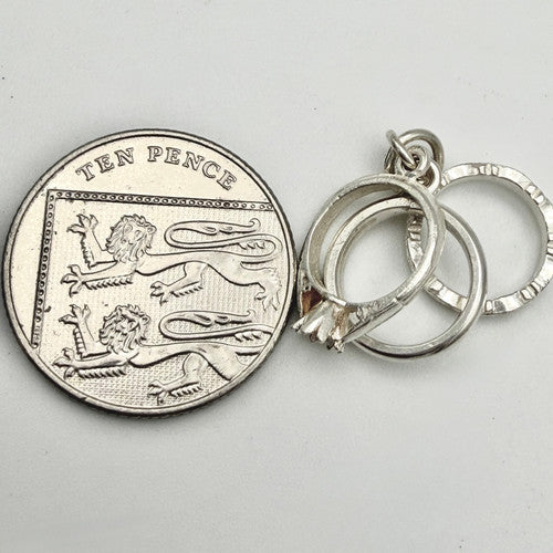 Vintage 925 Sterling Silver Rings Charm CA22-58
