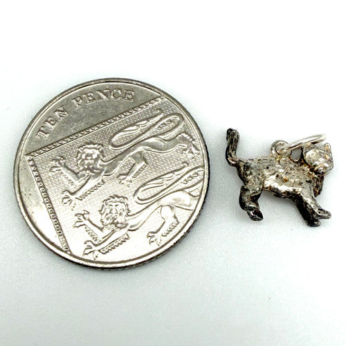 Vintage 925 Sterling Silver Cat Charm CA27-9