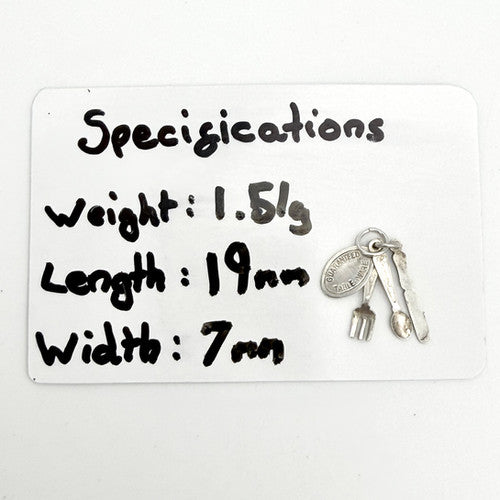 Vintage 925 Sterling Silver Cutlery Charm CA29-4