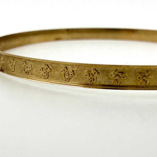 Vintage 9ct Yellow Gold Baby Childs Bangle PG28