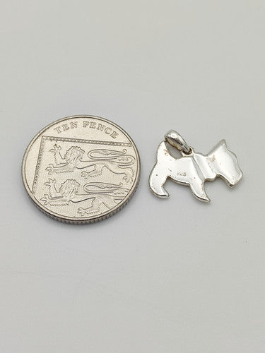 Vintage 925 Sterling Silver Terrier Dog Charm PAT47