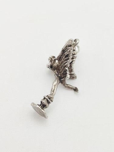 Vintage 925 Sterling Silver Cupid Charm CA17-57