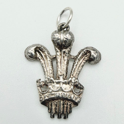 Vintage 925 Sterling Silver Prince Of Wales Charm CA21-32