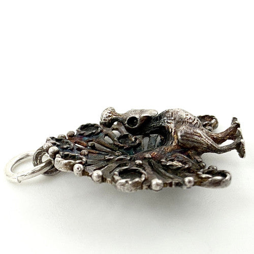 Vintage 925 Sterling Silver Peacock Charm CA26-31