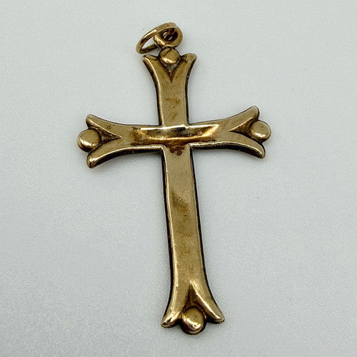 Vintage 9ct Yellow Gold Cross Pendant PG23