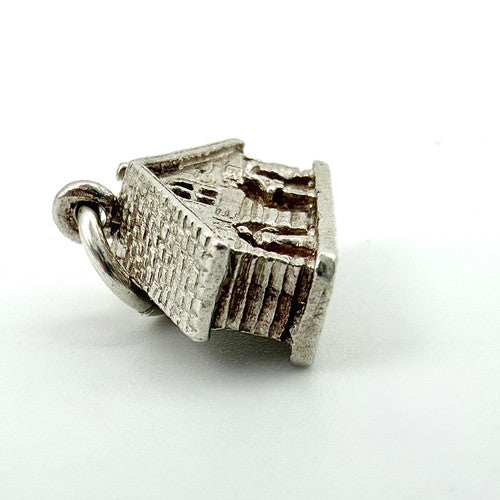 Vintage 925 Sterling Silver Dutch Weather House Charm CA26-14