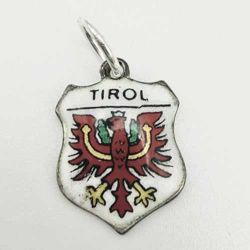Vintage 800 Silver Tirol Travel Charm CA25-4