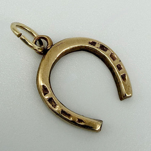 Vintage 9ct Yellow Gold Horseshoe Charm PG24