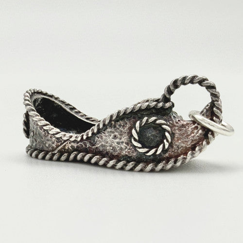 Vintage 925 Sterling Silver Oriental Shoe Charm CA23-25