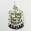 Vintage 925 Sterling Silver Wales Travel Charm CA25-37