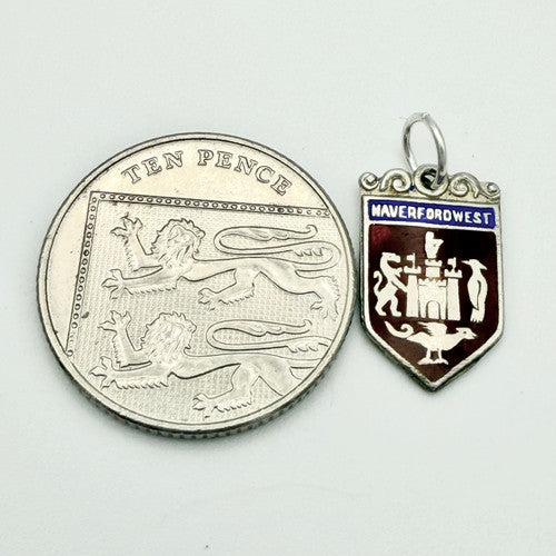 Vintage 925 Sterling Silver Haverfordwest Travel Charm CA20-32