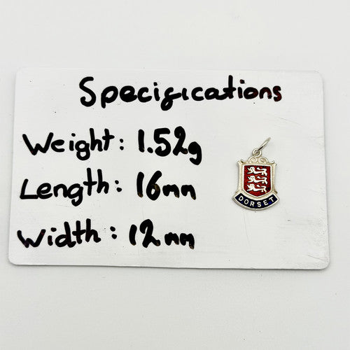 Vintage 925 Sterling Silver Dorset Travel Charm CA20-52