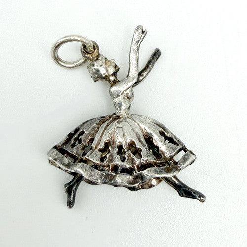 Vintage 925 Sterling Silver Ballerina Charm CA28-41