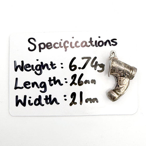 Vintage 925 Sterling Silver Old Boot Charm CA28-44