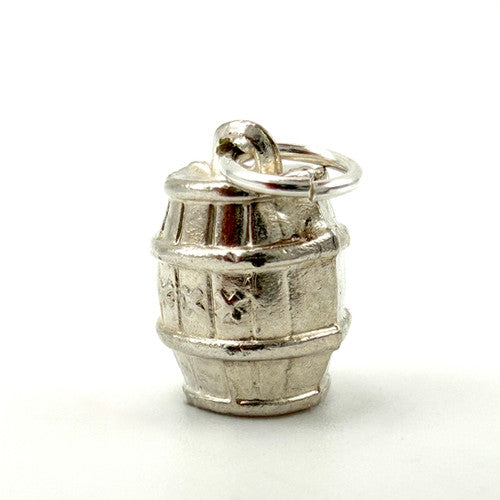 Vintage 925 Sterling Silver Barrel Charm CA27-48