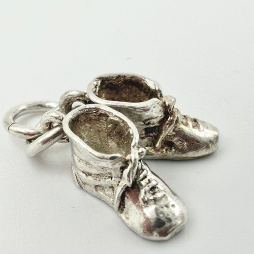 Vintage 925 Sterling Silver Baby Shoe Charm CA22-64