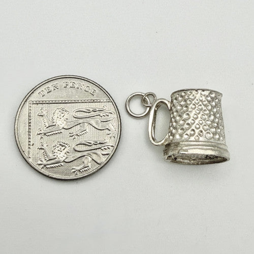 Vintage 925 Sterling Silver Tankard Charm CA22-29