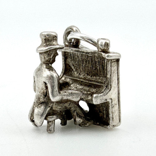 Vintage 925 Sterling Silver Pianist Charm CA29-10