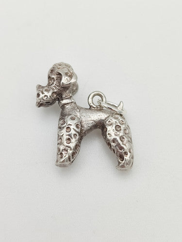 Vintage 925 Sterling Silver Poodle Dog Charm CA15-5