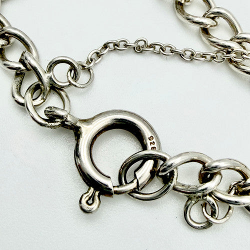 Vintage Solid 925 Sterling Silver Curb Bracelet Bracelet-55
