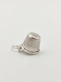 Vintage 925 Sterling Silver Thimble Charm CA17-89
